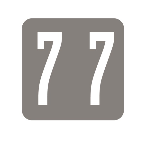 Smead - Filing Labels - Large - Number 7 1-1/4" x 1-1/4" Gray